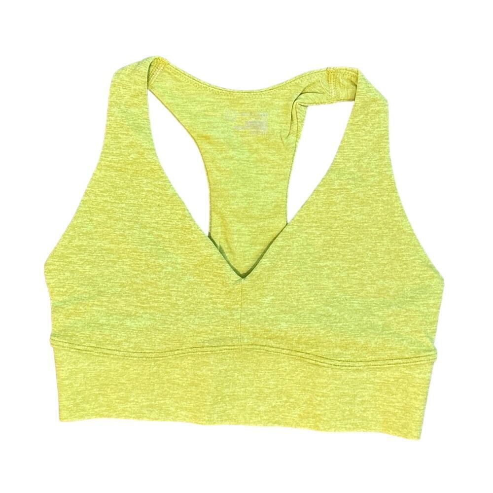 NWT OFFLINE By Aerie V-Neck Sports Bra Green Space Dye Size XXS